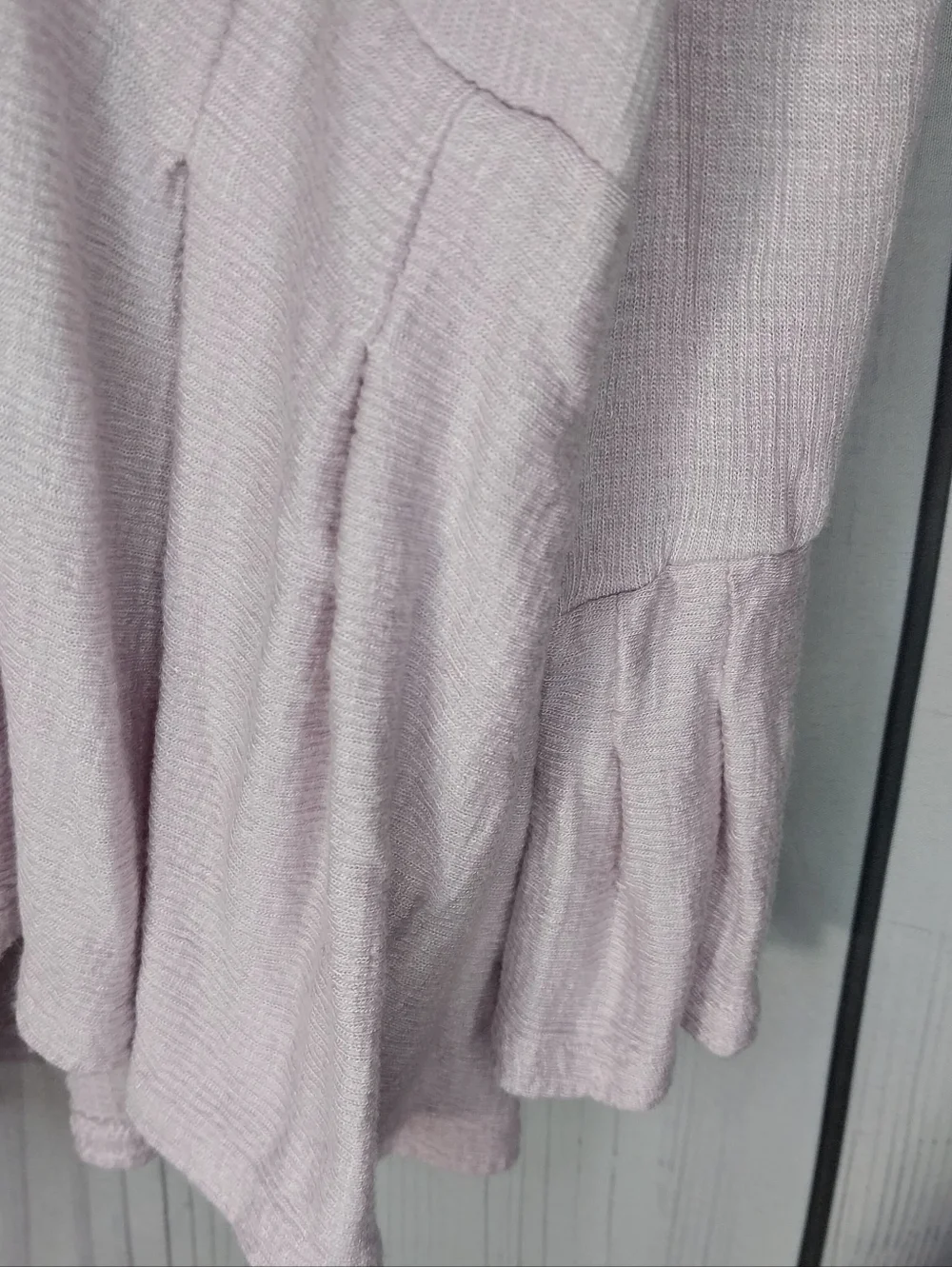 Free People Your Girl Ruffle-Hem Long Sleeve Tunic Boho Oversized Top - Picture 5 of 9